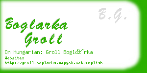 boglarka groll business card